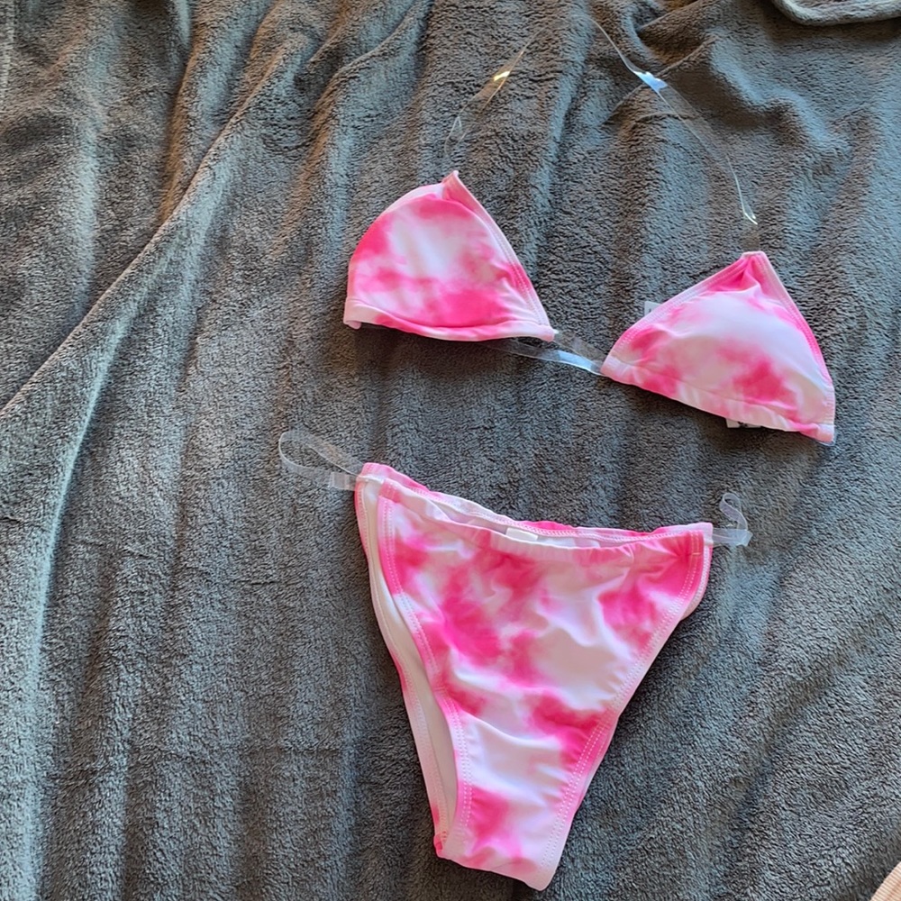 Pink tie dye summer bikini never been worn